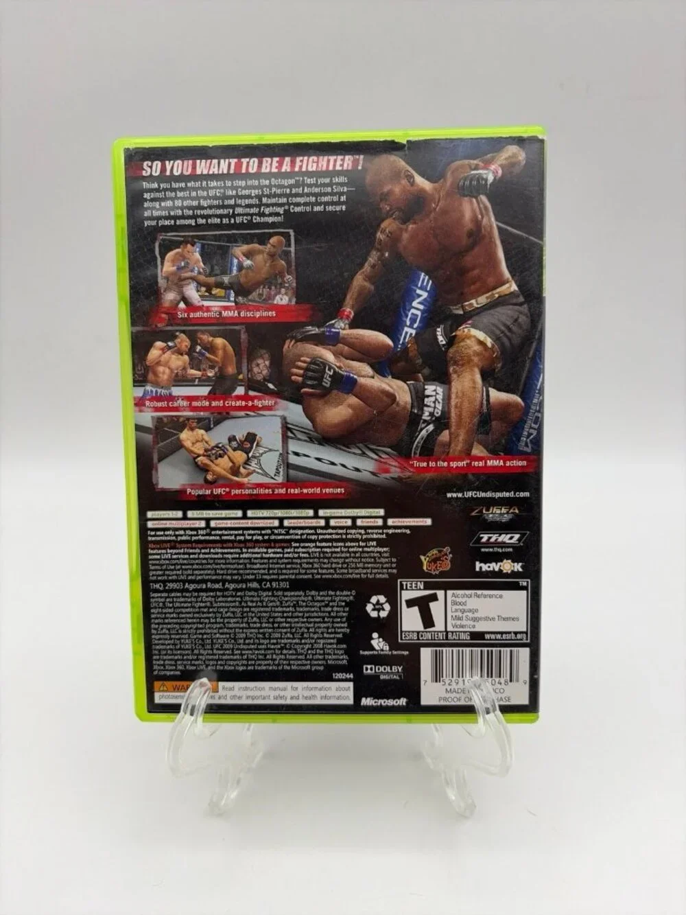 UFC 2009 Undisputed Microsoft Xbox 360 Cib Tested & Working